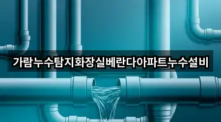 가람누수탐지화장실베란다아파트누수설비