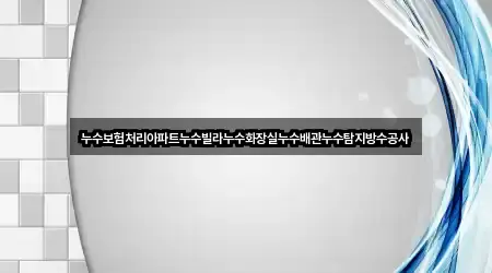 누수보험처리아파트누수빌라누수화장실누수배관누수탐지방수공사