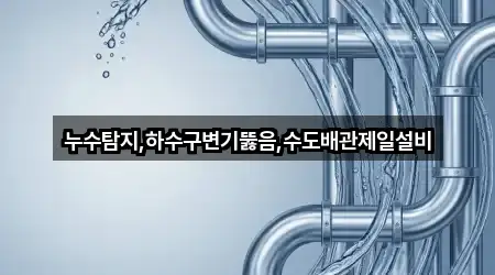 누수탐지,하수구변기뚫음,수도배관제일설비