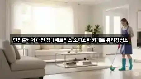 단잠홈케어 대전 침대매트리스 소파쇼파 카페트 유리창청소