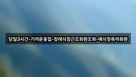 당일3시간-가까운꽃집-장례식장근조화환조화-예식장축하화환