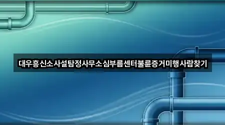대우흥신소사설탐정사무소심부름센터불륜증거미행사람찾기