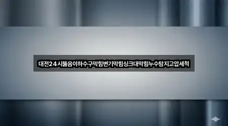 대전24시뚫음이하수구막힘변기막힘싱크대막힘누수탐지고압세척