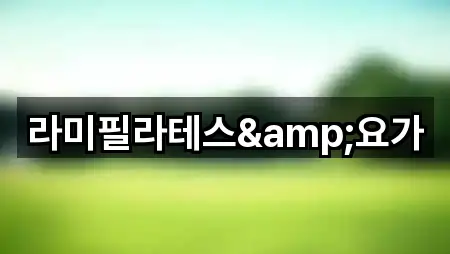 라미필라테스&요가