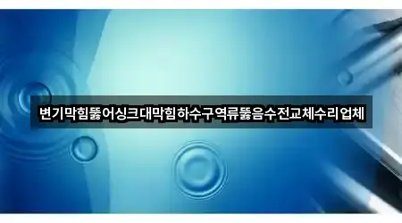 변기막힘뚫어싱크대막힘하수구역류뚫음수전교체수리업체