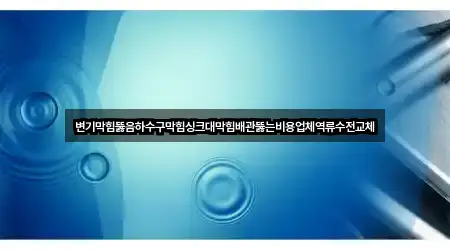 변기막힘뚫음하수구막힘싱크대막힘배관뚫는비용업체역류수전교체