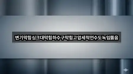 변기막힘싱크대막힘하수구막힘고압세척언수도녹임뚫음