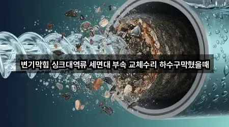 변기막힘 싱크대역류 세면대 부속 교체수리 하수구막혔을때