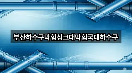 부산광역시 연제구 거제동 하수구막힘 5곳 주소 총망라