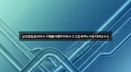 삼성종합설비하수구뻥뚫어뻥뚜러하수구고압세척누수탐지마당수도