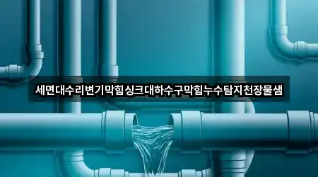 세면대수리변기막힘싱크대하수구막힘누수탐지천장물샘