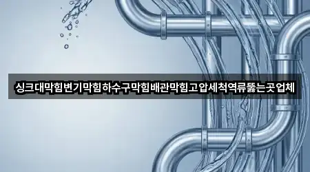 싱크대막힘변기막힘하수구막힘배관막힘고압세척역류뚫는곳업체