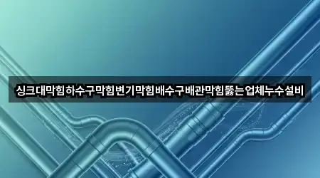싱크대막힘하수구막힘변기막힘배수구배관막힘뚫는업체누수설비
