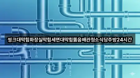 씽크대막힘화장실막힘세면대막힘뚫음배관청소식당주방24시간