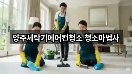 경기 양주 덕정동청소 견적 요청 5곳