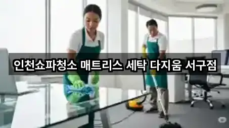 인천쇼파청소 매트리스 세탁 다지움 서구점