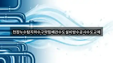 천장누수탐지하수구막힘배관수도설비방수공사수도교체