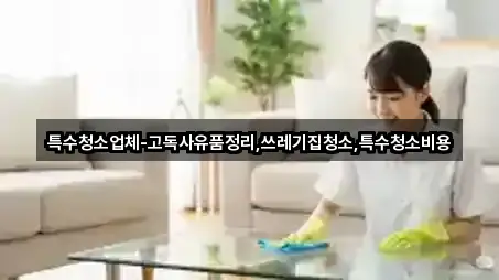 특수청소업체-고독사유품정리,쓰레기집청소,특수청소비용