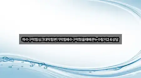 하수구막힘싱크대막힘변기막힘배수구막혔을때배관누수탐지24상담