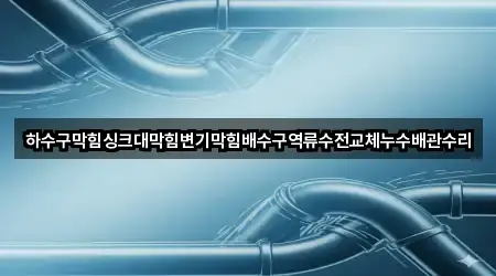 하수구막힘싱크대막힘변기막힘배수구역류수전교체누수배관수리