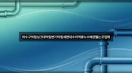 하수구막힘싱크대막힘변기막힘세면대수리역류누수배관뚫는곳업체