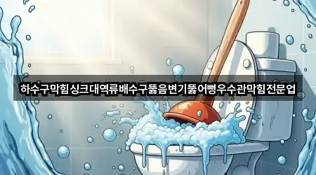 하수구막힘싱크대역류배수구뚫음변기뚫어뻥우수관막힘전문업