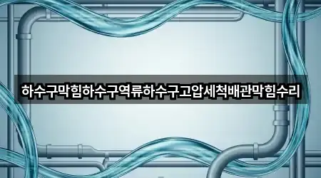 하수구막힘하수구역류하수구고압세척배관막힘수리