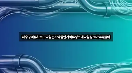 대전광역시 용호동 하수구 역류 위치·연락처 3곳