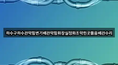 하수구하수관막힘변기배관막힘화장실정화조막힌곳뚫음배관수리