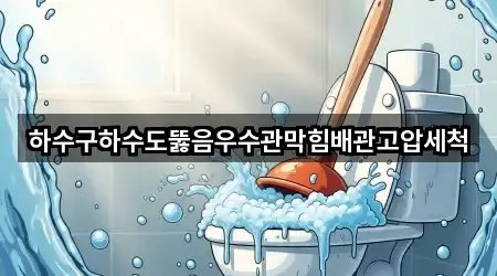하수구하수도뚫음우수관막힘배관고압세척