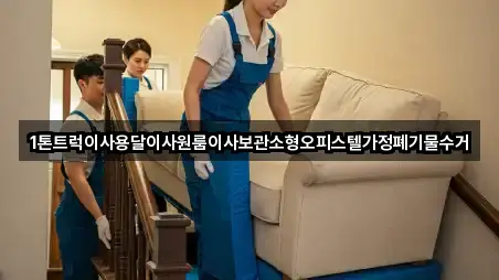 1톤트럭이사용달이사원룸이사보관소형오피스텔가정폐기물수거