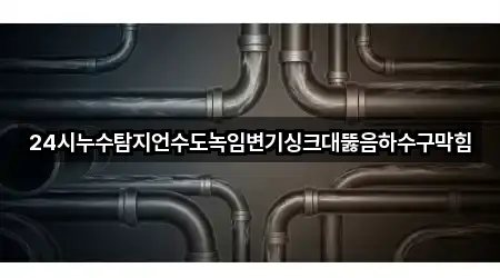 24시누수탐지언수도녹임변기싱크대뚫음하수구막힘