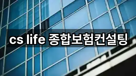 cs life 종합보험컨설팅